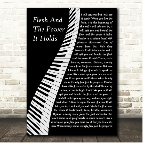 Death Flesh and the Power It Holds Piano Song Lyric Print