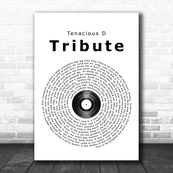 Tenacious D Tribute Vinyl Record Song Lyric Music Wall Art Print