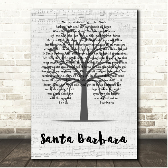 Rebelution Santa Barbara Music Script Tree Song Lyric Print