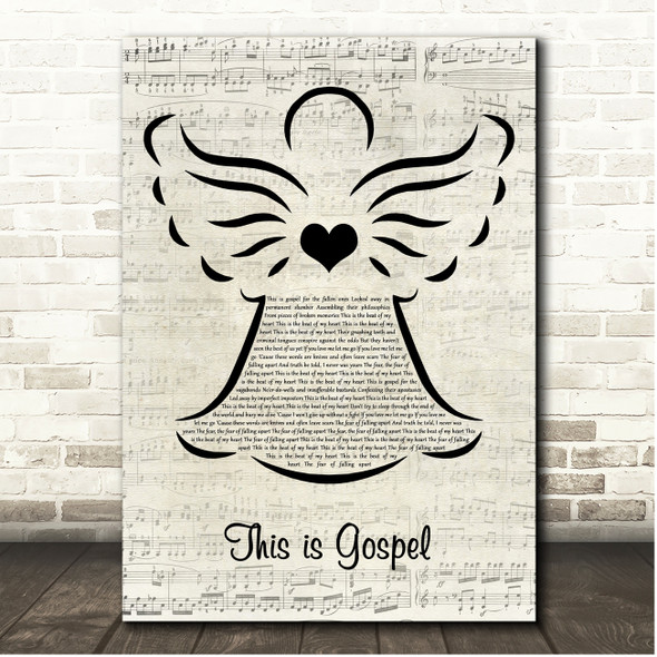 Panic At The Disco This Is Gospel Music Script Angel Song Lyric Print