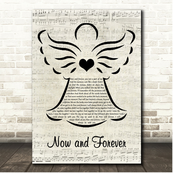 Carole King Now And Forever Music Script Angel Song Lyric Print