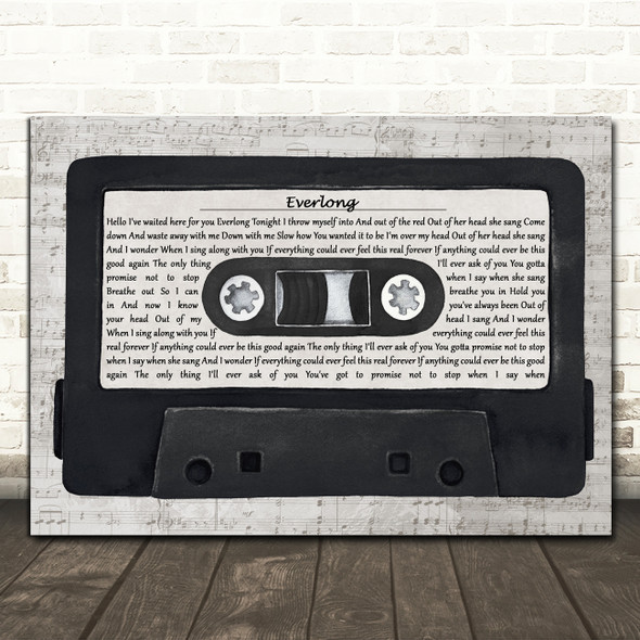 Everlong Foo Fighters Song Lyric Vintage Script Music Wall Art Print - Song  Lyric Designs