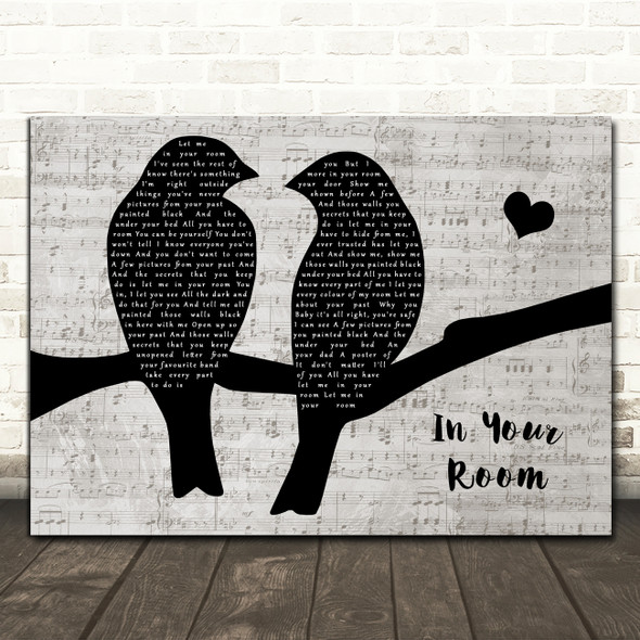 Halestorm In Your Room Music Script Lovebirds Song Lyric Print