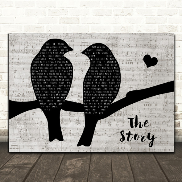 Brandi Carlile The Story Music Script Lovebirds Song Lyric Print