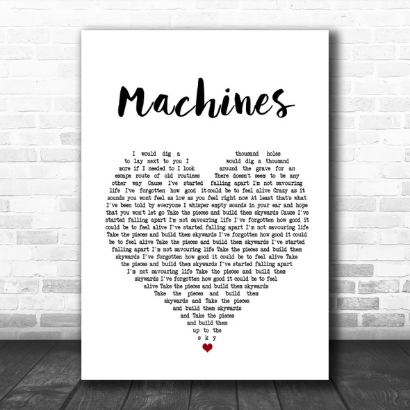 Biffy Clyro Machines Heart Song Lyric Music Wall Art Print