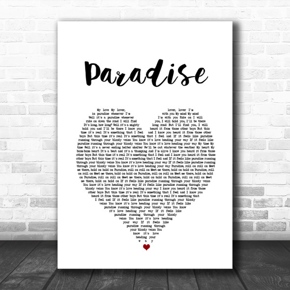 George Ezra Paradise Heart Song Lyric Music Wall Art Print