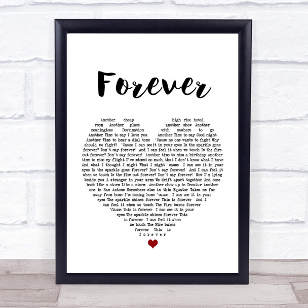 Aaron Lewis Forever Heart Song Lyric Music Wall Art Print