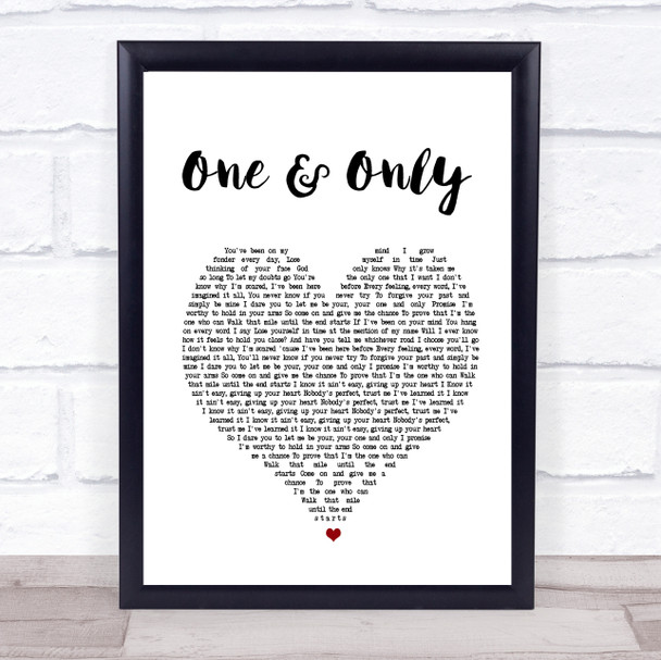 Adele One And Only Heart Song Lyric Music Wall Art Print