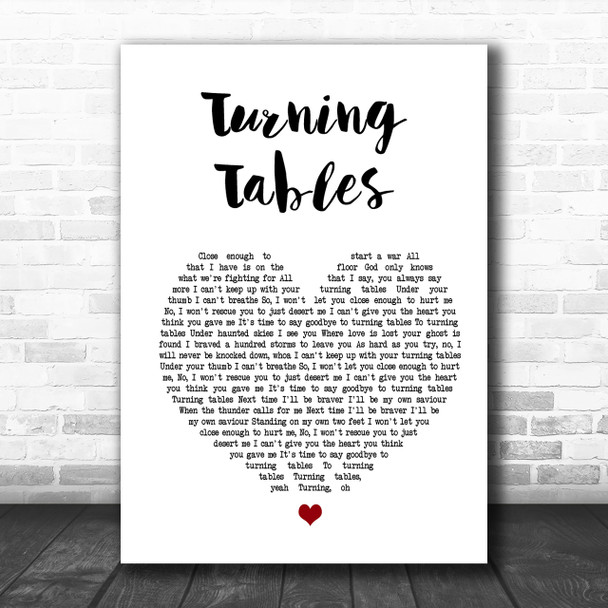 Adele Turning Tables Heart Song Lyric Music Wall Art Print