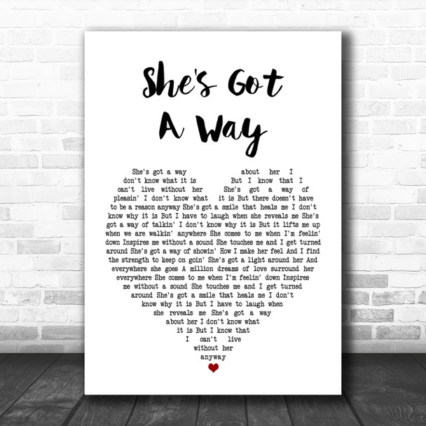 Billy Joel She's Got A Way Heart Song Lyric Music Wall Art Print