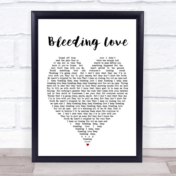 Bleeding Love Leona Lewis Heart Song Lyric Music Wall Art Print