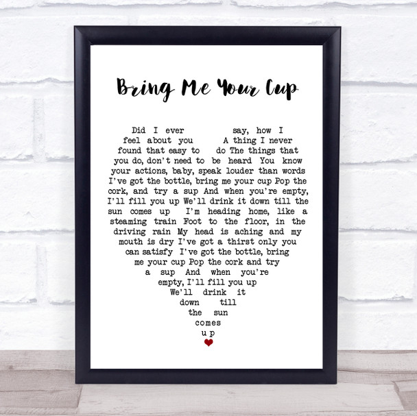 Bring Me Your Cup UB40 Song Lyric Heart Music Wall Art Print