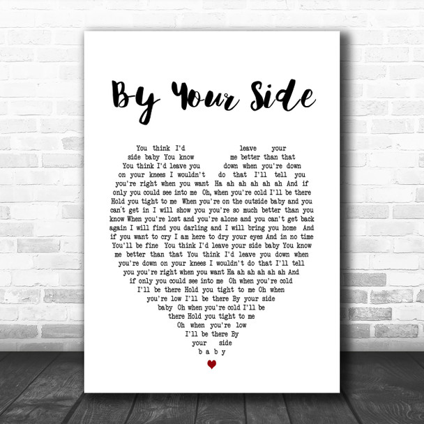 By Your Side Sade Heart Song Lyric Music Wall Art Print