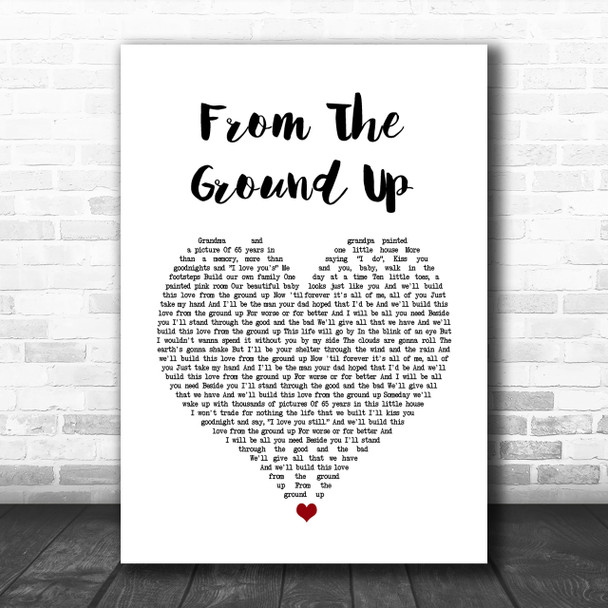 Dan + Shay From The Ground Up Heart Song Lyric Music Wall Art Print