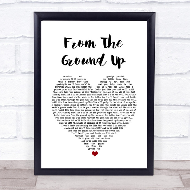 Dan + Shay From The Ground Up Heart Song Lyric Music Wall Art Print