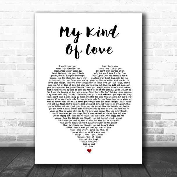 Emeli Sandé My Kind Of Love Heart Song Lyric Music Wall Art Print