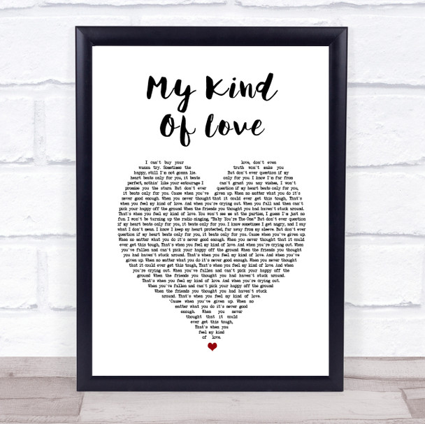 Emeli Sandé My Kind Of Love Heart Song Lyric Music Wall Art Print