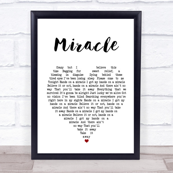 Foo Fighters Miracle Heart Song Lyric Music Wall Art Print
