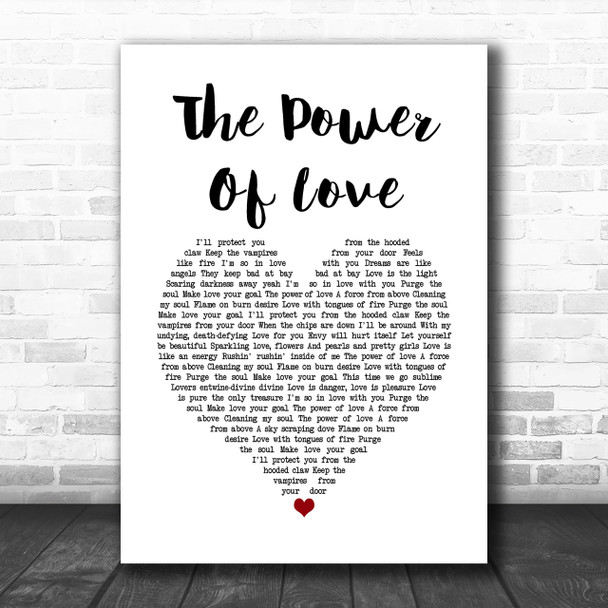 Frankie Goes To Hollywood The Power Of Love Heart Song Lyric Music Wall Art Print