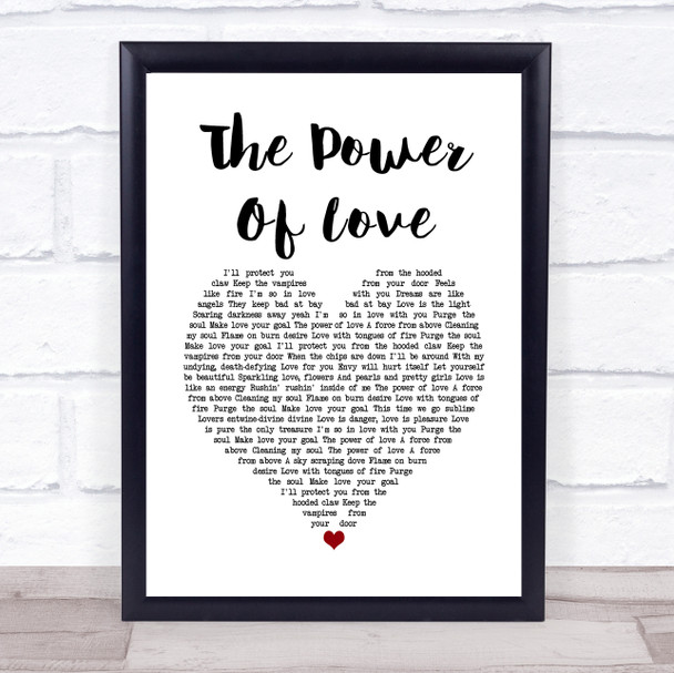 Frankie Goes To Hollywood The Power Of Love Heart Song Lyric Music Wall Art Print