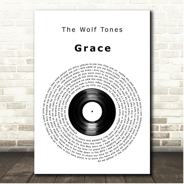The Wolfe Tones Grace Vinyl Record Song Lyric Print
