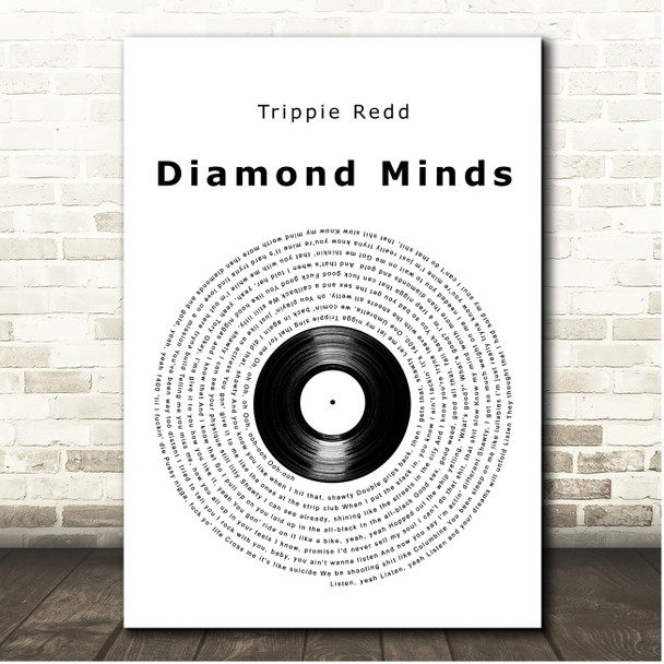 Trippie Redd Diamond Minds Vinyl Record Song Lyric Print