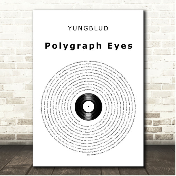 YUNGBLUD Polygraph Eyes Vinyl Record Song Lyric Print