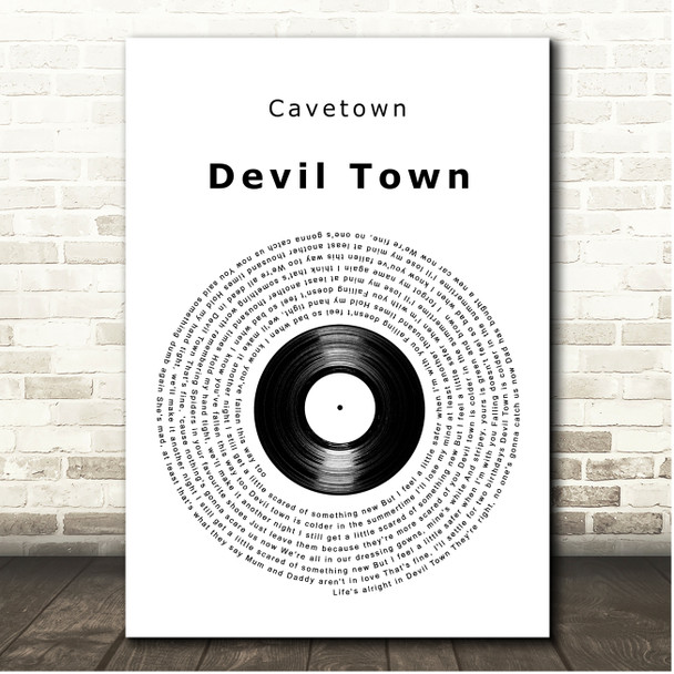 Cavetown Devil Town Vinyl Record Song Lyric Print