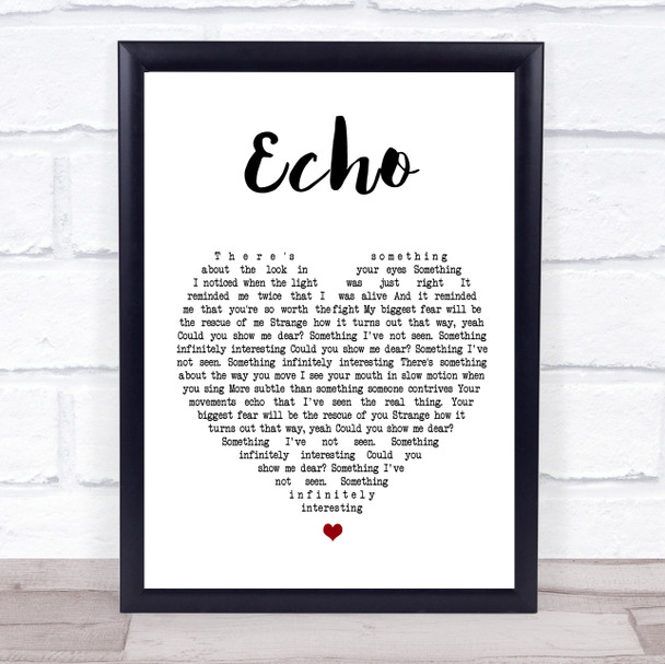 Incubus Echo Heart Song Lyric Music Wall Art Print