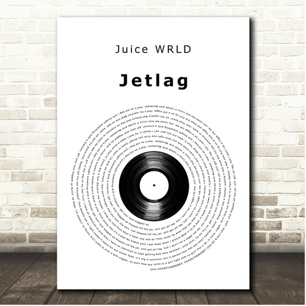 Juice WRLD Jetlag Vinyl Record Song Lyric Print