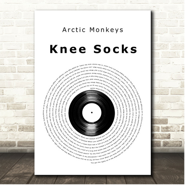 Arctic Monkeys Knee Socks Vinyl Record Song Lyric Print