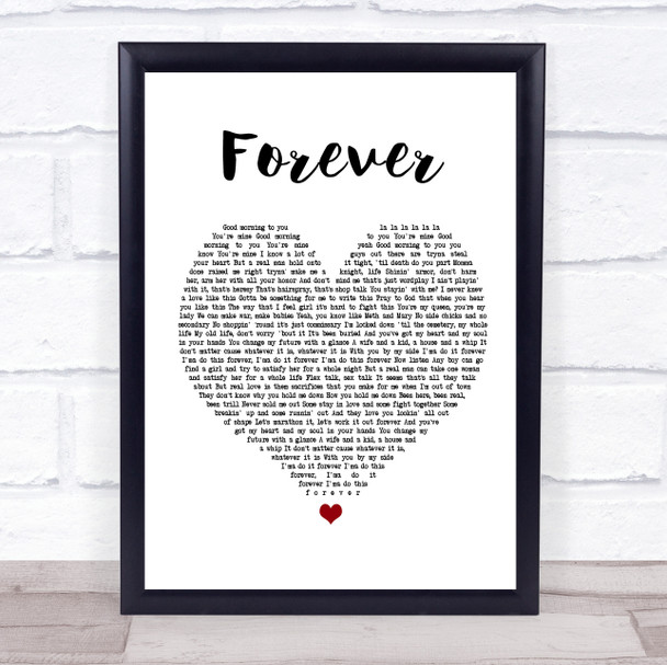 Lecrae Forever White Heart Song Lyric Music Wall Art Print