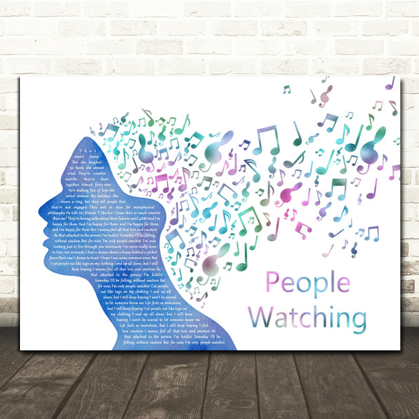 Conan Gray People Watching Colourful Music Note Hair Song Lyric Print