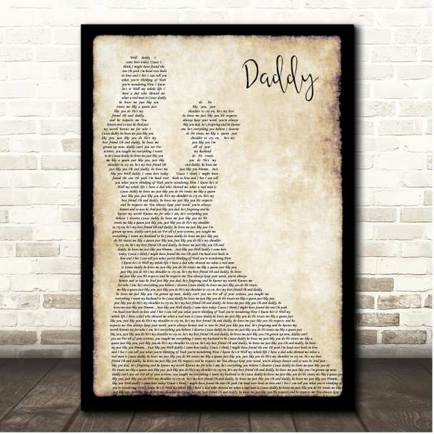 Abby Anderson Daddy Couple Dancing Song Lyric Print