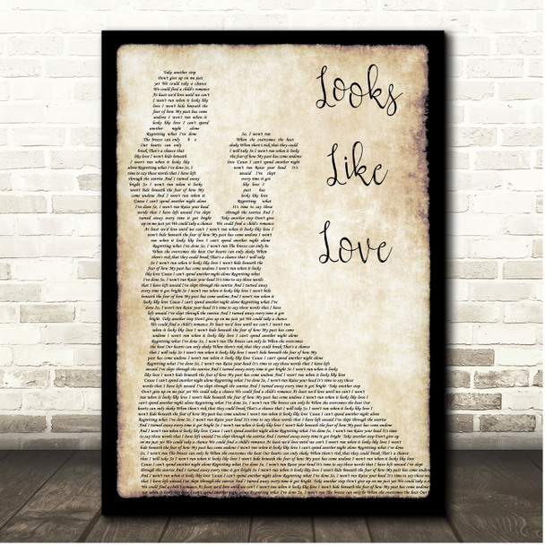 NEEDTOBREATHE Looks Like Love Couple Dancing Song Lyric Print