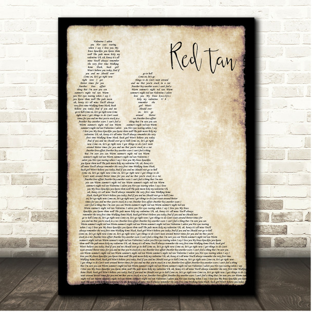 The Raveonettes Red Tan Couple Dancing Song Lyric Print