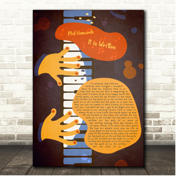 Phil Hancock It is Written Funky Abstract Piano Song Lyric Print