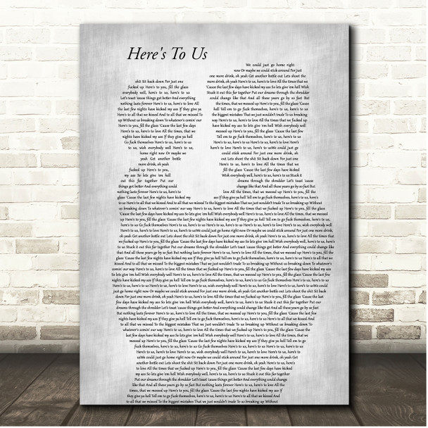 Halestorm Here's To Us Father & Child Grey Song Lyric Print