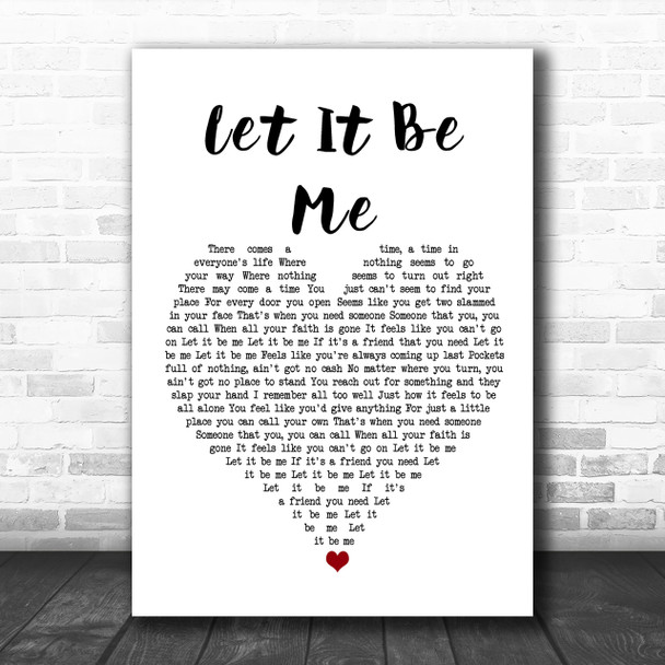 Ray LaMontagne Let It Be Me Heart Song Lyric Music Wall Art Print
