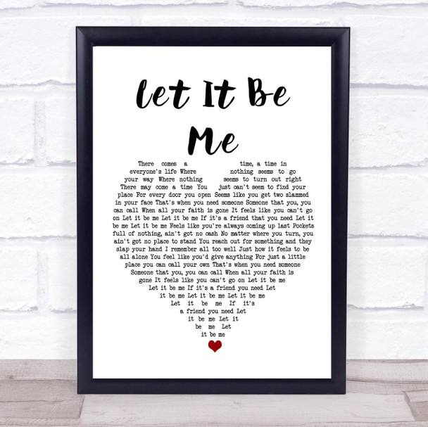 Ray LaMontagne Let It Be Me Heart Song Lyric Music Wall Art Print