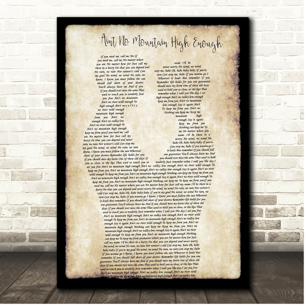 Diana Ross Ain't No Mountain High Enough Gay Couple Dancing Song Lyric Print