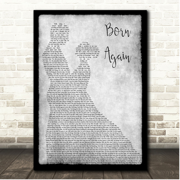 Third Day Born Again Grey Couple Dancing Song Lyric Print