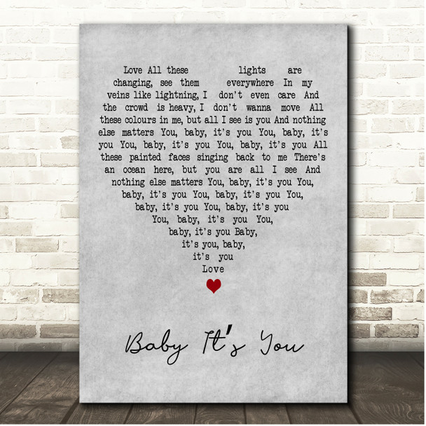 London Grammar Baby Its You Grey Heart Song Lyric Print