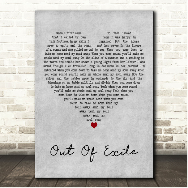 Audioslave Out Of Exile Grey Heart Song Lyric Print