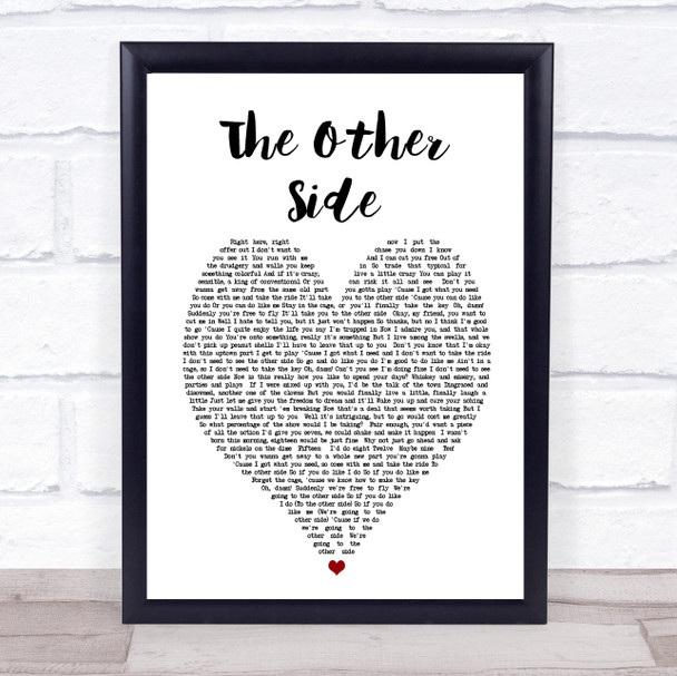 The Other Side The Greatest Showman Heart Song Lyric Music Wall Art Print