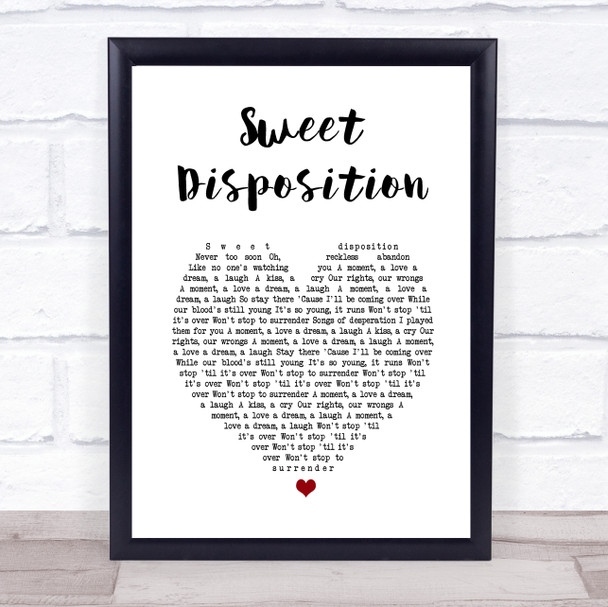 The Temper Trap Sweet Disposition Heart Song Lyric Music Wall Art Print