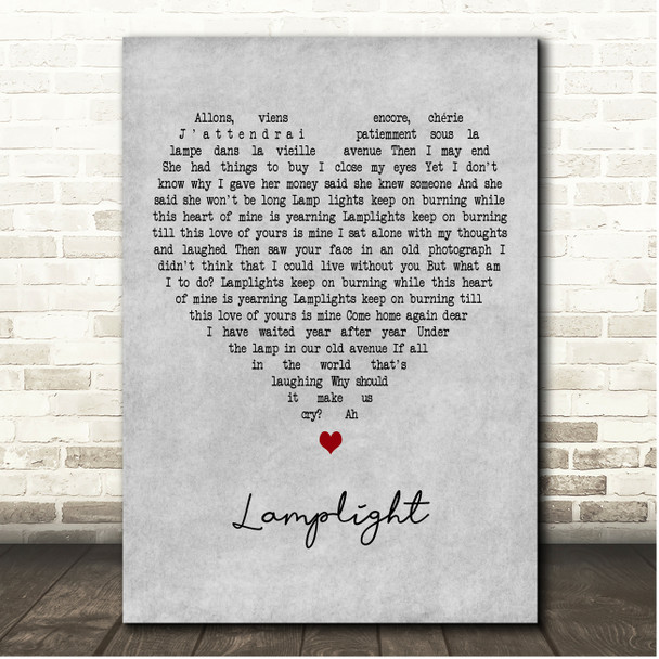 Bee Gees Lamplight Grey Heart Song Lyric Print