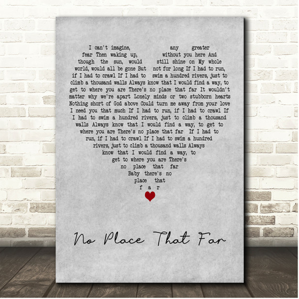 Sara Evans No Place That Far Grey Heart Song Lyric Print