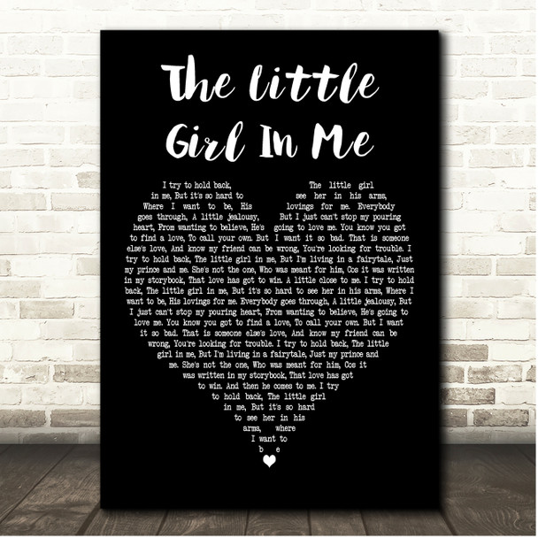 Judy Cheeks The Little Girl In Me Black Heart Song Lyric Print