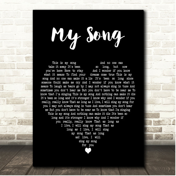 Labi Siffre My Song Black Heart Song Lyric Print
